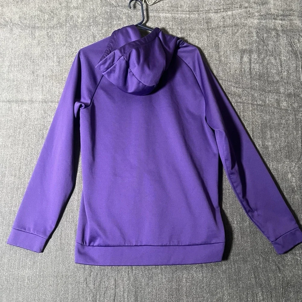 Nike Dri-Fit Hoodie Mens Medium Purple Big Chenille Swoosh Pullover Sweatshirt